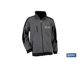 CHAQUETA POLAR MODELO WALKER 370 G/M GRIS-NEGRO TALLA M